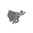 person with a cape flying,