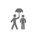 person sharing umbrella,