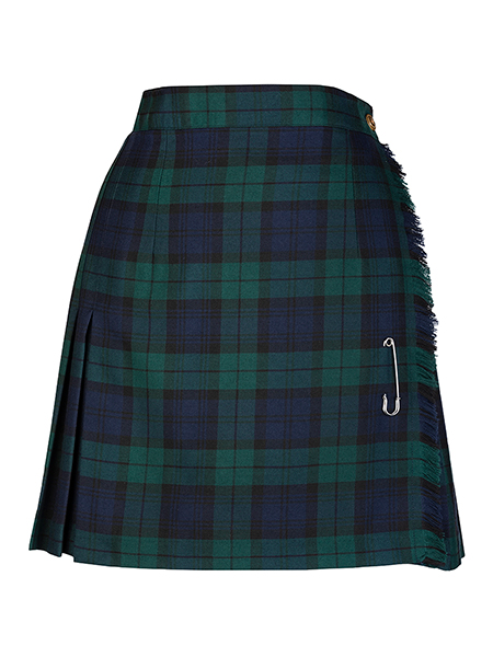 Navy Black Watch Plaid X-Kilt