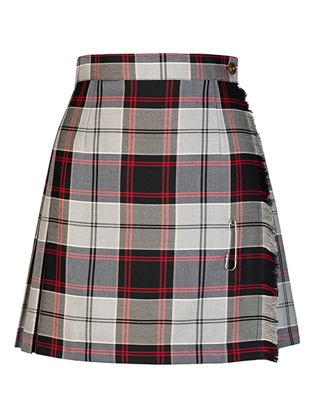 Grey/Black/Red Plaid X-Kilt