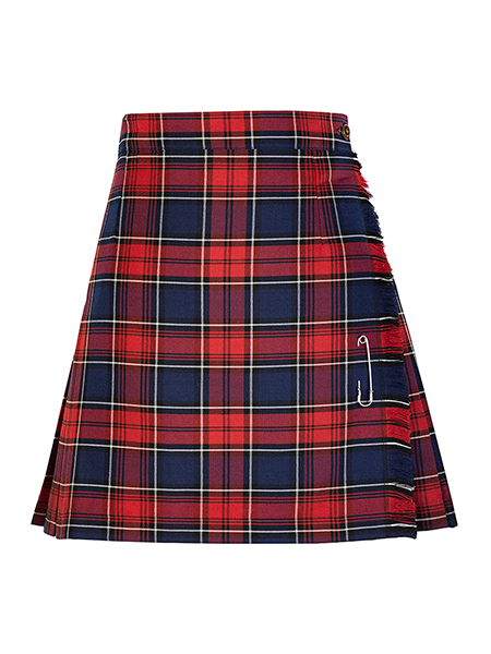 Red/Navy/White Plaid X-Kilt