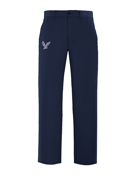 Flat Front Embroidered Casual Pant - Male