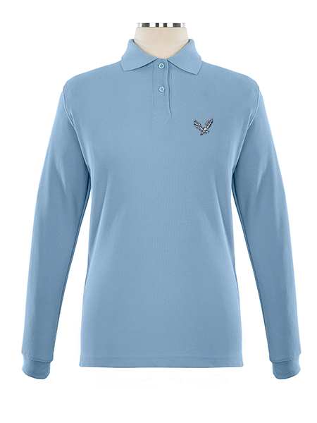 Long Sleeve Pique Embroidered Golf Shirt - Female