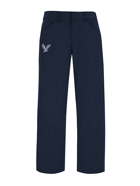 Flat Front Embroidered Dress Pant - Female