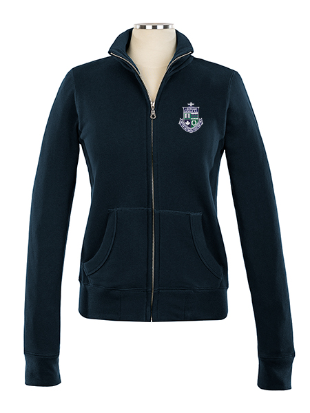 Full Zip Embroidered Sweat Top - Female