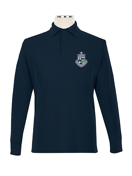 Long Sleeve Pique Embroidered Golf Shirt - Unisex