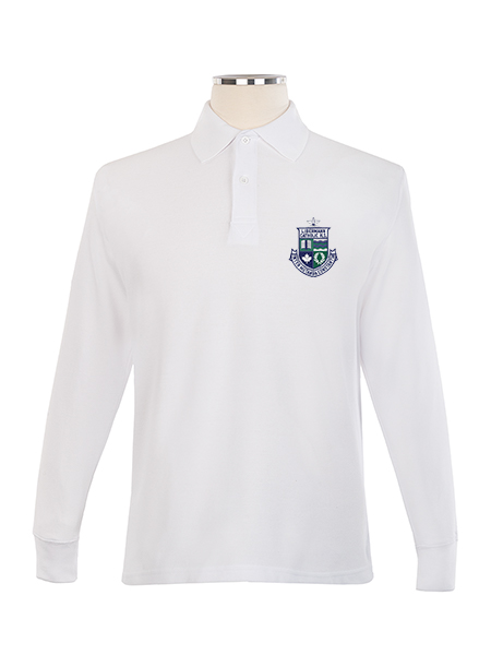 Long Sleeve Pique Embroidered Golf Shirt - Unisex