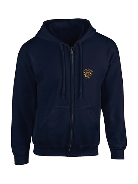 Full Zip Hooded Embroidered Sweat Top - Unisex