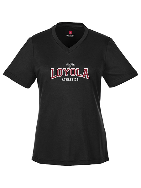 Athletic Short Sleeve Printed V-Neck T-Shirt - Female