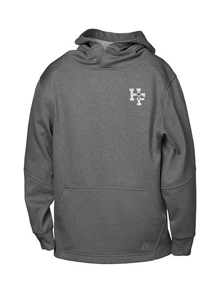 Kids Performance Embroidered Kangaroo Hoodie - Unisex