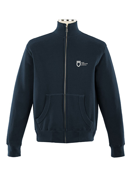 Full Zip Embroidered Sweat Top