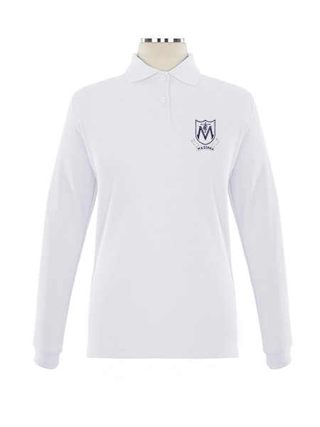 Long Sleeve Pique Embroidered Golf Shirt - Female