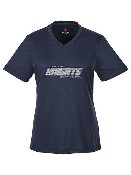 Athletic Short Sleeve Printed V-Neck T-Shirt - Female