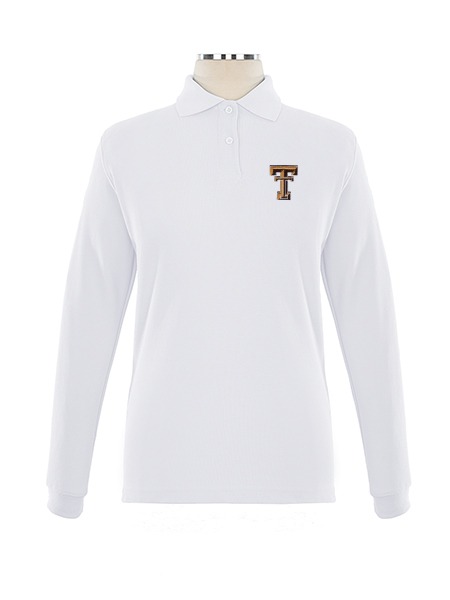 Long Sleeve Pique Embroidered Golf Shirt - Female