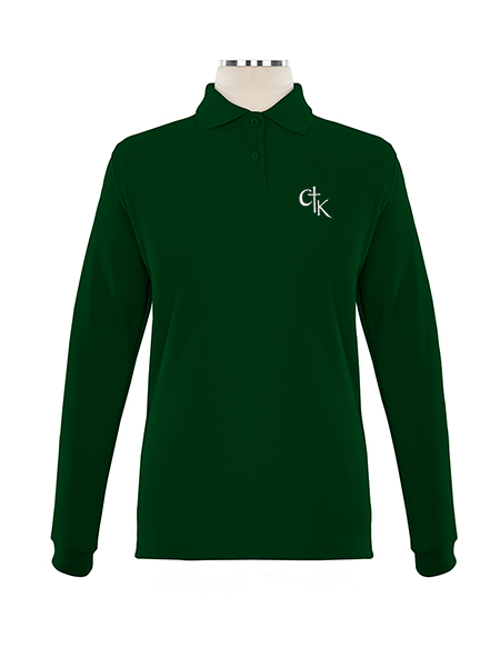 Long Sleeve Pique Embroidered Golf Shirt - Female