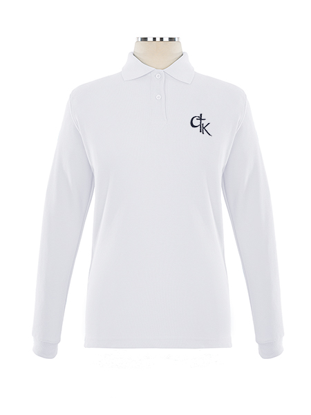 Long Sleeve Pique Embroidered Golf Shirt - Female