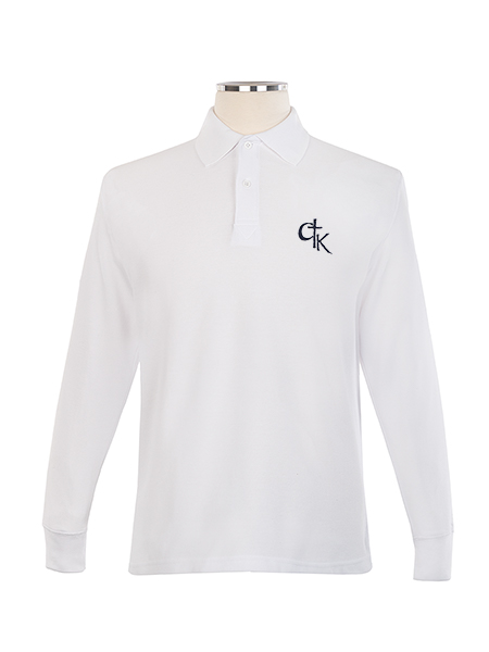 Long Sleeve Pique Embroidered Golf Shirt - Unisex