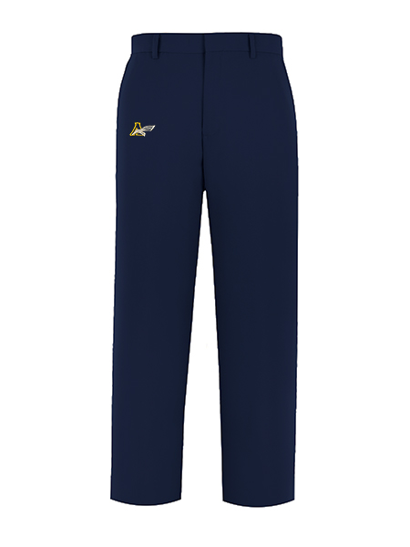 Flat Front Embroidered Dress Pant - Male