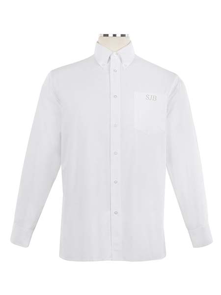 Long Sleeve Oxford Embroidered Shirt