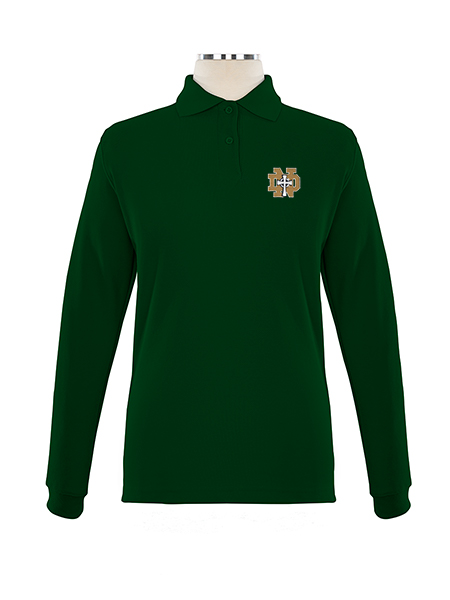 Long Sleeve Pique Embroidered Golf Shirt - Female