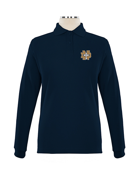 Long Sleeve Pique Embroidered Golf Shirt - Female