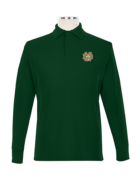 Long Sleeve Pique Embroidered Golf Shirt - Unisex