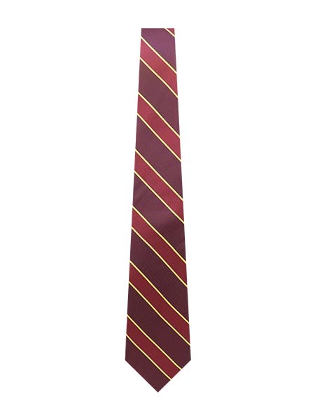 Maroon with Gold Stripes Tie