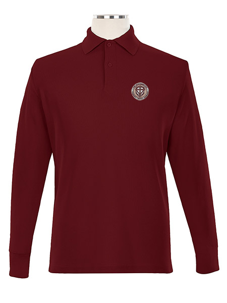 Long Sleeve Pique Embroidered Golf Shirt - Unisex