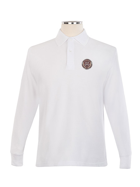 Long Sleeve Pique Embroidered Golf Shirt - Unisex