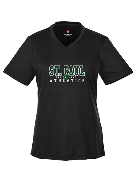 Athletic Short Sleeve Printed V-Neck T-Shirt - Female