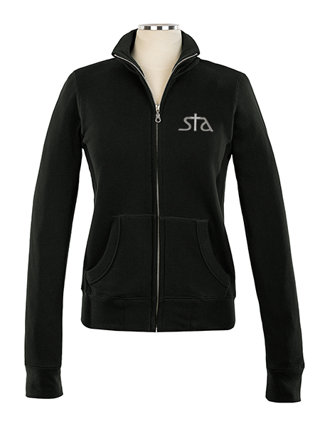 Full Zip Embroidered Sweat Top - Female