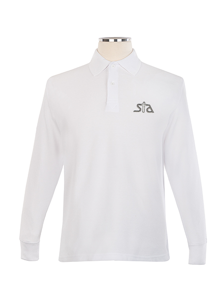 Long Sleeve Pique Embroidered Golf Shirt - Unisex