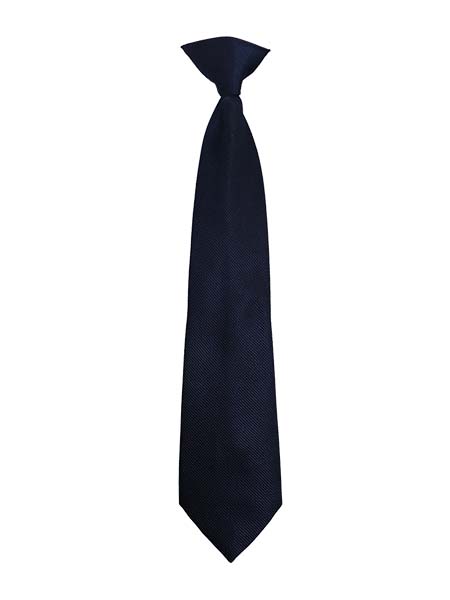 Solid Navy Repp Clip Tie