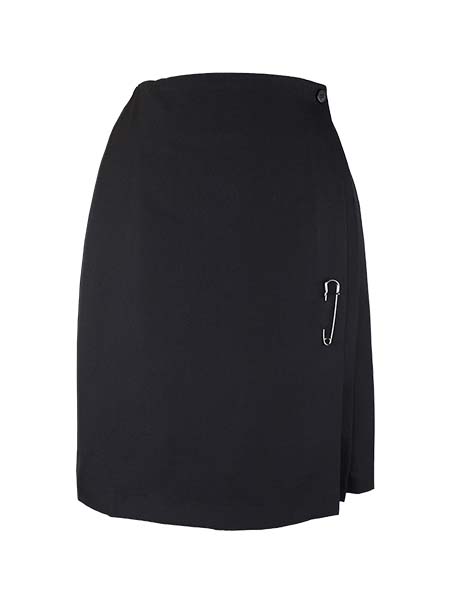 Pleated Wrap Skirt