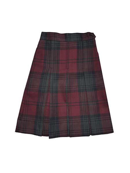 Maroon/Green/Navy Plaid Choir Skirt