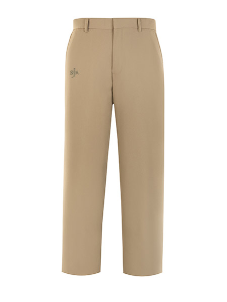 Flat Front Embroidered Dress Pant - Male