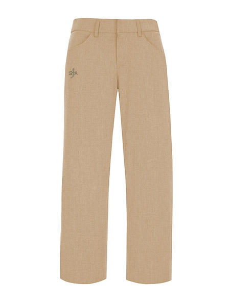 Flat Front Embroidered Dress Pant - Female