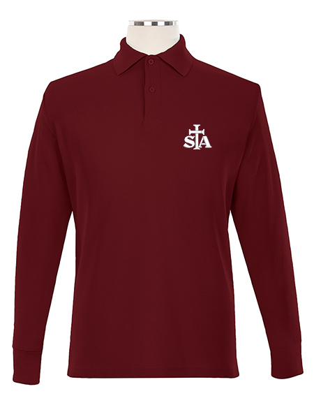 Long Sleeve Pique Embroidered Golf Shirt - Unisex