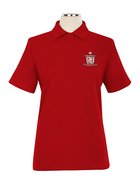 Short Sleeve Pique Embroidered Golf Shirt - Female