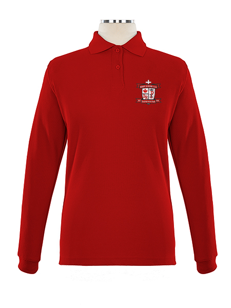 Long Sleeve Pique Embroidered Golf Shirt - Female