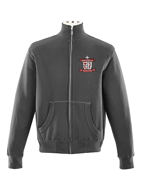 Full Zip Embroidered Sweat Top - Unisex