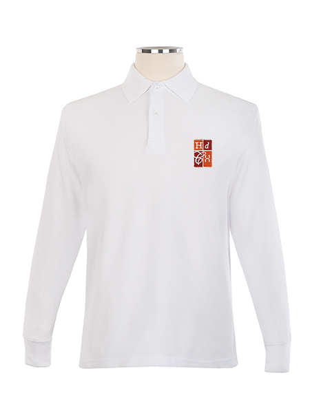 Long Sleeve Pique Embroidered Golf Shirt - Unisex