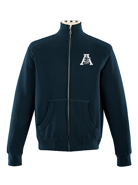 Full Zip Embroidered Sweat Top - Unisex