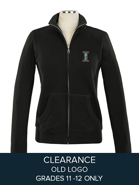 Full Zip Embroidered Sweat Top - Female