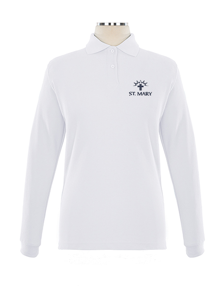 Long Sleeve Pique Embroidered Golf Shirt - Female