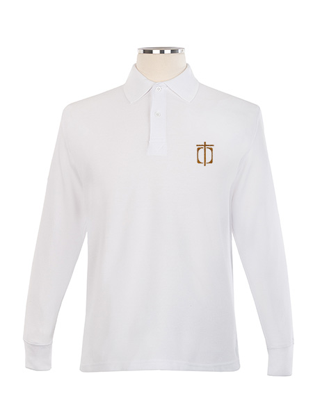 Long Sleeve Pique Embroidered Golf Shirt - Unisex