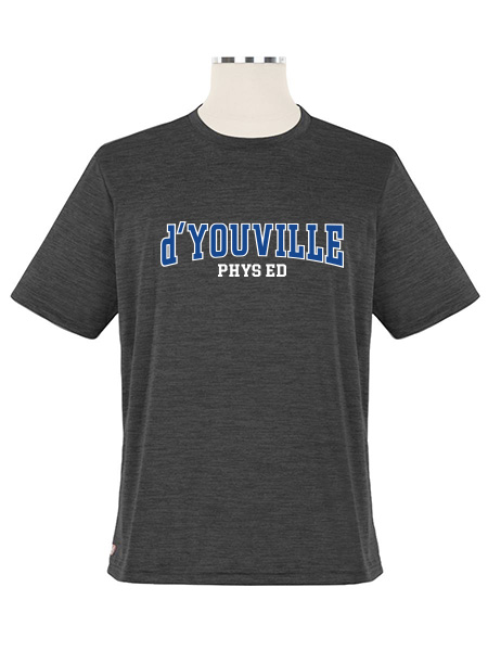 Heathered Short Sleeve Printed Performance Crewneck T-Shirt - Unisex