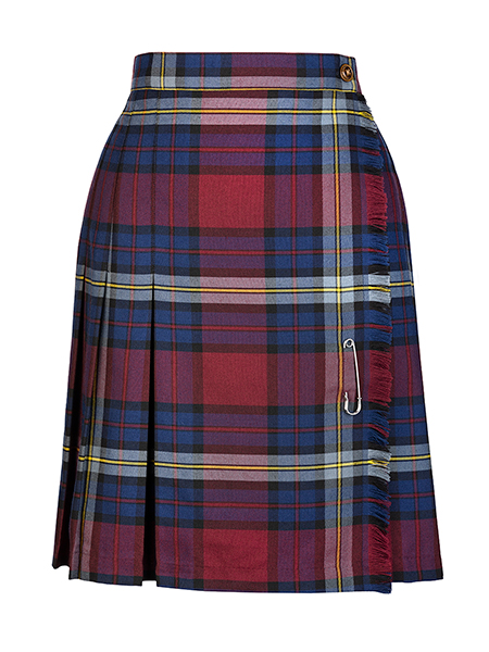 Burgundy/Navy/Grey Plaid Kilt