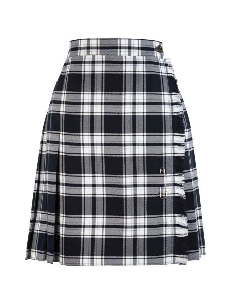 Navy/White/Powder Blue Plaid Kilt