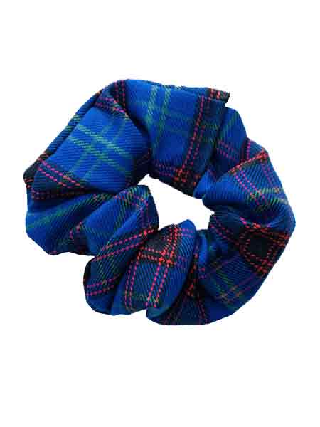 Royal/Navy/Red Plaid Scrunchie